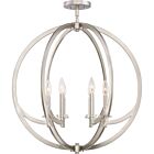 Quoizel Six Light SemiFlush Mount Orion in Brushed Nickel