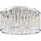 Quoizel Four Light Flush Mount Crystal Cove in Polished Chrome