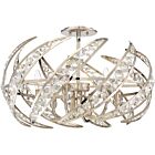 Quoizel Six Light SemiFlush Mount Crescent in Polished Nickel