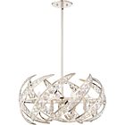 Quoizel Six Light Pendant Crescent in Polished Nickel