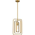 Quoizel One Light Mini Pendant Dupree in Brushed Weathered Brass