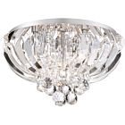 Quoizel Five Light Flush Mount Glisten in Polished Chrome