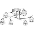 Quoizel LED Flush Mount Clear Hollow in Polished Chrome