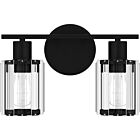 Quoizel Two Light Bath Isla in Matte Black