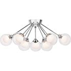 Quoizel Nine Light Semi Flush Mount Spellbound in Polished Chrome