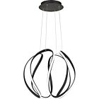 Quoizel LED Pendant Waving in Earth Black