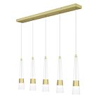 Zia LED Linear Chandelier in Satin Gold