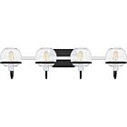 Phoenix 4-Light Bathroom Vanity Light in Matte Black