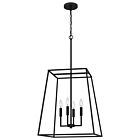 Quoizel Four Light Pendant Prescott in Matte Black