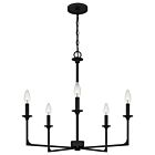 Quoizel Five Light Chandelier Prescott in Matte Black