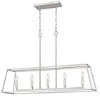 Quoizel Five Light Island Chandelier Prescott in Brushed Nickel