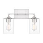 Quoizel Two Light Bath Prescott in Brushed Nickel