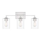 Quoizel Three Light Bath Prescott in Brushed Nickel