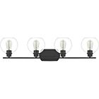 Pruitt 4-Light Bathroom Vanity Light in Matte Black