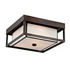 Powell 3-Light Outdoor Flush Mount in Western Bronze