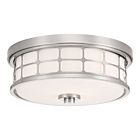 Quoizel Two Light Flush Mount Guardian in Brushed Nickel