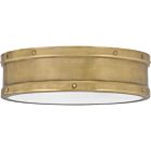 Quoizel LED Flush Mount Ahoy in Weathered Brass