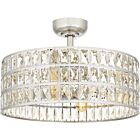 Quoizel Four Light Fandelier Quoizel Fandelier in Polished Nickel