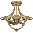 Quoizel Four Light Fandelier Quoizel Fandelier in Weathered Brass