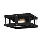 Beck 2-Light Flush Mount in Earth Black