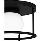 Quoizel Flush Mount 1-Light Flush Mount in Matte Black