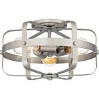 Quoizel Flush Mount 3-Light Flush Mount in Brushed Nickel