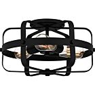 Quoizel Flush Mount 3-Light Flush Mount in Matte Black