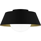 Quoizel One Light Flush Mount Quoizel Flush Mount in Matte Black