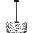 Quoizel Four Light Pendant Newcastle in Matte Black