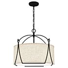 Quoizel Four Light Pendant Adeline in Earth Black