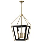 Quoizel Four Light Pendant Abbeville in Earth Black