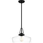 Quoizel One Light Pendant Quoizel Pendant in Matte Black