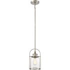 Quoizel One Light Mini Pendant Payson in Brushed Nickel