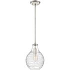 Quoizel One Light Mini Pendant Genie in Brushed Nickel