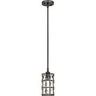 Quoizel One Light Mini Pendant Oliver in Western Bronze