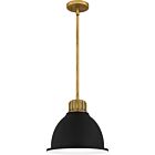 Quoizel Piccolo Pendant 1-Light Mini Pendant in Weathered Brass