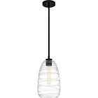 Quoizel One Light Mini Pendant Quoizel Piccolo Pendant in Matte Black