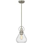 Quoizel One Light Mini Pendant Quoizel Piccolo Pendant in Brushed Nickel