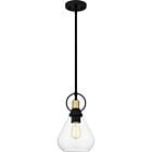 Quoizel One Light Mini Pendant Quoizel Piccolo Pendant in Matte Black