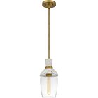 Quoizel One Light Mini Pendant Quoizel Piccolo Pendant in Aged Brass