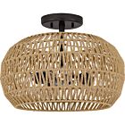 Quoizel Three Light Semi Flush Mount Quoizel SemiFlush Mount in Palladian Bronze