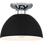 Quoizel Semi-Flush Mount 1-Light Semi-Flush Mount in Earth Black