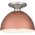 Quoizel Semi-Flush Mount 1-Light Semi-Flush Mount in Matte Rose Gold