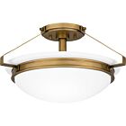 Quoizel Two Light Semi Flush Mount Quoizel SemiFlush Mount in Weathered Brass