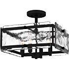 Quoizel Four Light SemiFlush Mount Quoizel SemiFlush Mount in Earth Black