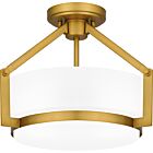 Quoizel Semi-Flush Mount 2-Light Semi-Flush Mount in Aged Brass