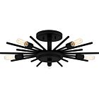 Quoizel Five Light Semi Flush Mount Quoizel SemiFlush Mount in Matte Black