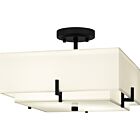 Quoizel Two Light Semi Flush Mount Quoizel SemiFlush Mount in Matte Black