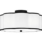 Quoizel Four Light Semi Flush Mount Quoizel SemiFlush Mount in Matte Black