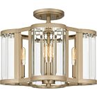 Quoizel Four Light Semi Flush Mount Quoizel SemiFlush Mount in Bronze Gold